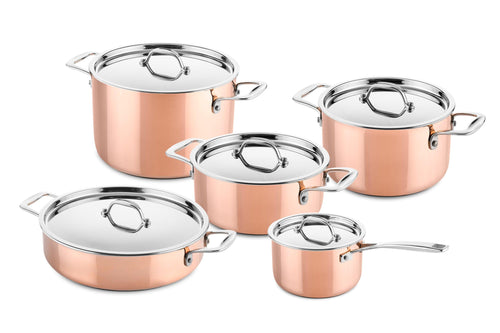 Koperen Pannenset 5-delig