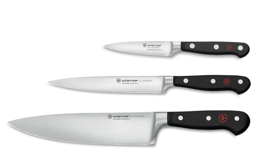 Messerset 3-teilig ‚Classic Black‘ (mit Fleischmesser)