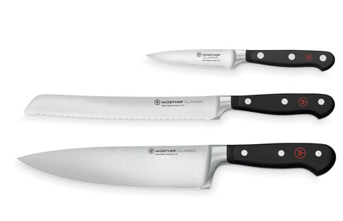 Wusthof Classic Black Messenset 3-delig