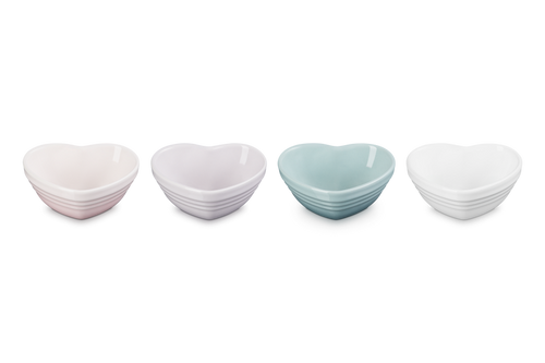 Le Creuset Mini-Herzform-Schälchen, 4-teilig
