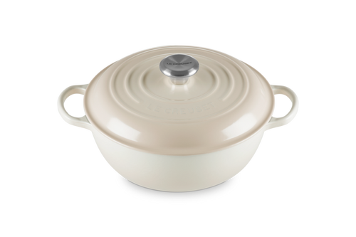 Le Creuset Marmite Schmortopf mit hohem Deckel, Signature „Meringue“, Ø 26 cm / 4,1 l