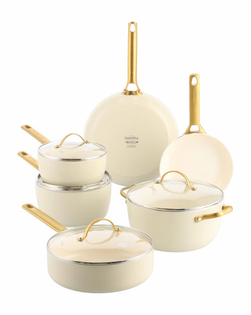 Greenpan Pannenset 10-delig 'Padova Cream White'
