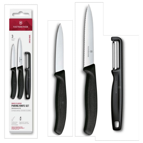 Victorinox 3-teiliges Swiss Classic Schälmesserset mit Sparschäler