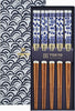 Tokyo Design Studio Eetstokjes 'Golven Blauw' set van 5