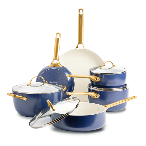 Greenpan Pannenset 10-delig 'Padova Oxford Blue'