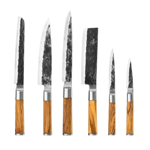 Messerset 6-teilig Olive