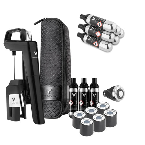 Coravin Timeless Six+ Weinaufbewahrungssystem – Piano Black + 6 Pure Kapseln