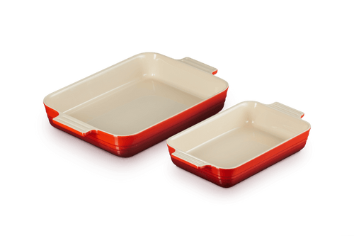 Le Creuset Auflaufform-Set, 2-teilig, „Kirschrot“, 25 & 32 cm
