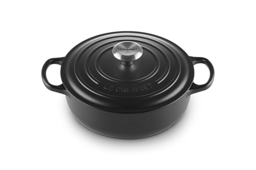 Le Creuset Schmorpfanne / Sauteuse Round Signature Ø24cm / 3,4L 'Mattschwarz'