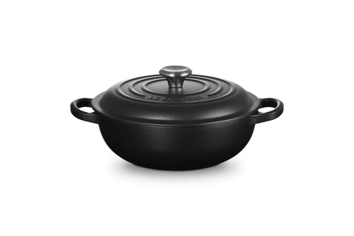 Le Creuset Marmite Braadpan Signature 'Mat Zwart' Ø22cm / 2.2L