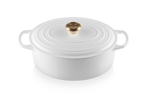 Le Creuset Bratpfanne Oval Signature „Weiß“ Ø 31 cm / 6,7 l