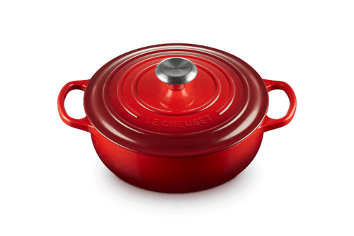 Le Creuset Schmorpfanne / Sauteuse Round Signature 'Cherry Red' 24 cm / 3,4 l