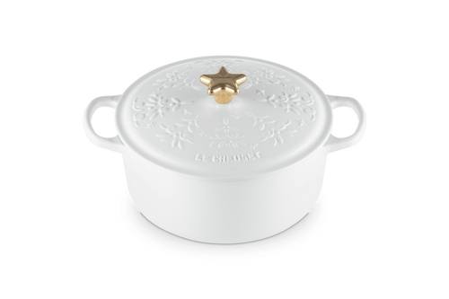 Bräter Weihnachtsbaumrelief weiß ‚ø24cm / 4,2L