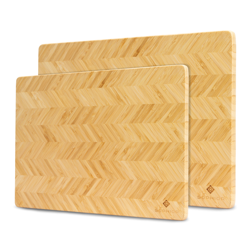 SOPHIOR Snijplankenset Bamboe – 42×35×1.8 cm & 35×25×1.8 cm
