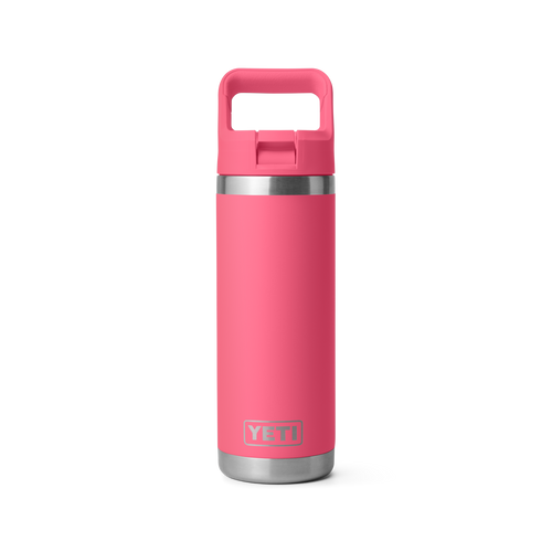 YETI Isolierflasche mit Trinkhalmdeckel 532ml Rambler 'Tropical Pink'