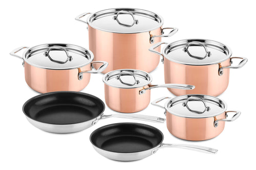 Koperen Pannenset 7-delig