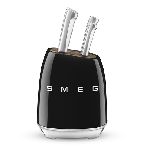 SMEG Messerblock mit 6 Messern „Schwarz“ KBSF02BL