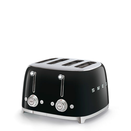 Smeg Toaster 4x4 'Schwarz' TSF03BLEU