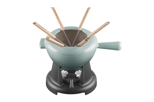 Le Creuset Fondue-Set für 6 Personen, Modell „Meersalz“