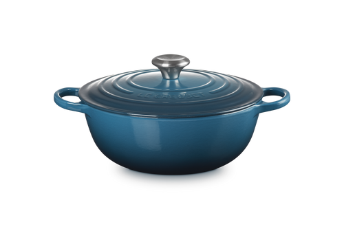 Le Creuset Marmite Kasserolle Signature „Tiefes Türkis“ Ø 26 cm / 4,1 l