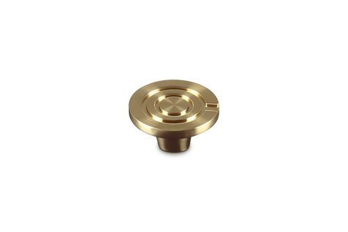 Le Creuset Deckelknopf, goldfarbener Edelstahl, Ø 4,5 cm, „Crucible 100 Years“