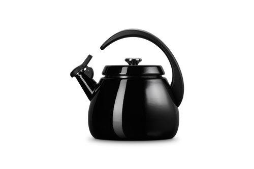Le Creuset Pfeifender Wasserkocher 2,1 l mit Glocke „Ebenholzschwarz“