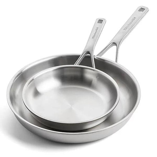 KitchenAid Koekenpannenset 20/28cm Tri-Ply RVS