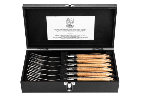 Laguiole Style de Vie Forks Oak Stonewash 'Luxury Line'