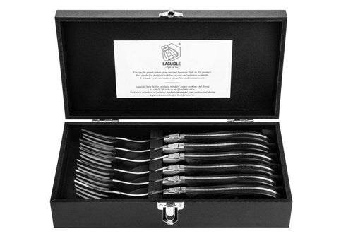 Laguiole Style de Vie Gabeln Schwarz Ebenholz 'Luxury Line'