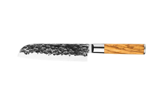 Santokumesser 18cm 'Olive' + Gratis Hülle