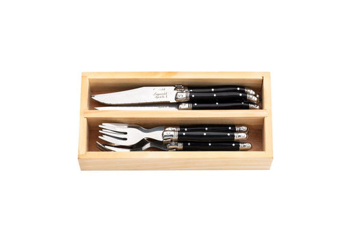 Laguiole Style de Vie 12-teiliges Mini-Besteckset Schwarz 'Premium Line'