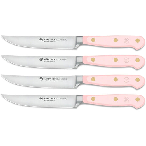 Steakmessen 12cm 4 Stuks 'Classic Color Pink Himalayan Salt'