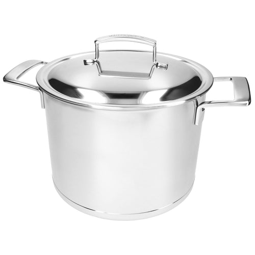 Demeyere Suppentopf mit doppelwandigem Deckel „Silber 7“, Ø 24 cm / 7,5 l