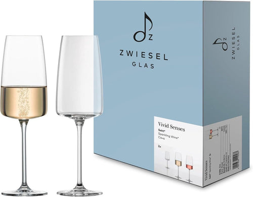 Zwiesel Champagnergläser, 2 Stück, 0,39 l, Farbe „Vivid Senses Light &amp; fresh 77“