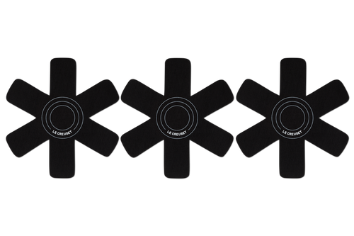 Le Creuset Topfschoner, 3 Stück.