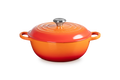 Le Creuset Marmite Schmortopf mit hohem Deckel Signature „Orange Red“ Ø 26 cm / 4,1 l