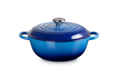 Le Creuset Marmite Schmortopf mit hohem Deckel Signature 'Azur' Ø26cm / 4,1L