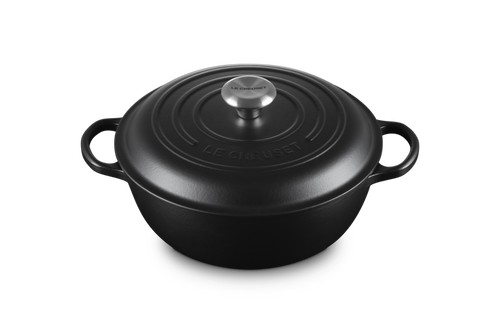 Le Creuset Marmite Schmortopf mit hohem Deckel Signature „Matt Schwarz“ Ø 26 cm / 4,1 l
