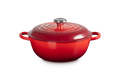 Le Creuset Marmite Schmortopf mit hohem Deckel, Signature „Kirschrot“, Ø 26 cm / 4,1 l