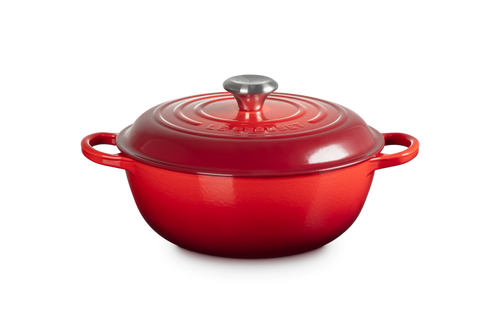 Le Creuset Marmite Schmortopf mit hohem Deckel, Signature „Kirschrot“, Ø 26 cm / 4,1 l