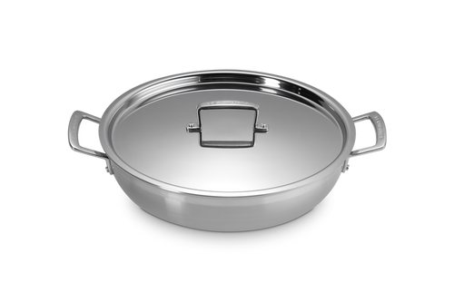 Le Creuset Provençal Schmorpfanne/Bratpfanne Ø30cm/4,8L 'Classic 3-ply Stainless Steel'