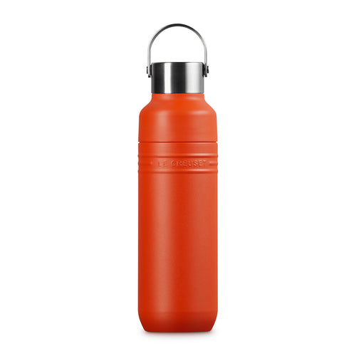 Le Creuset Trinkflasche 500ml Orange-Rot 'On The Go'