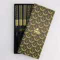 Eetstokjes 'Black Gold' set van 5
