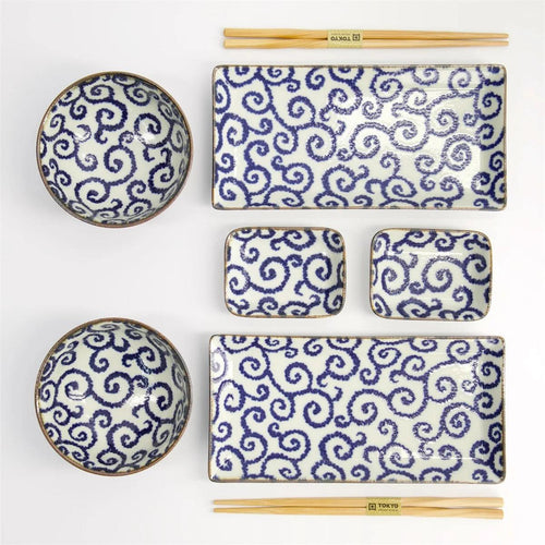 Tokyo Design Studio Sushi-Geschenkset „Ten Karakusa“, 8-teilig / für 2 Personen