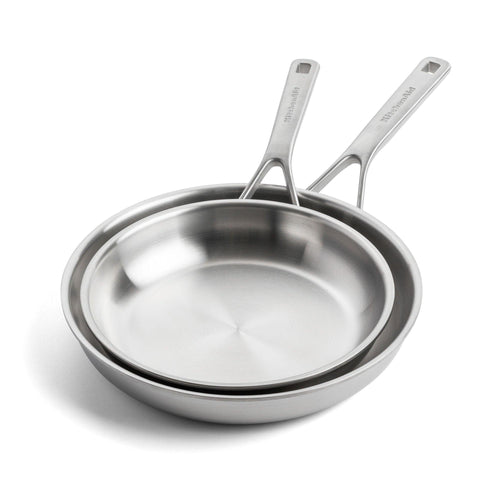 KitchenAid Koekenpannenset 24/28cm Tri-Ply RVS