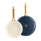 Greenpan Bratpfannenset 20/26 cm 'Padova Oxford Blue'