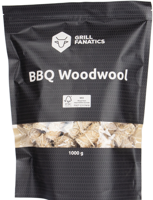 Grill Fanatics BBQ Holzwolle Anzündwolle 1kg