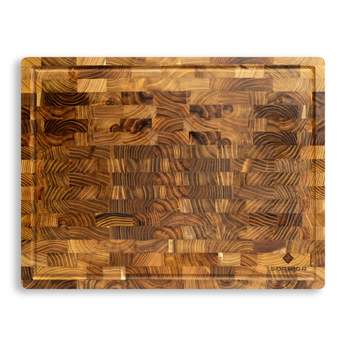 SOPHIOR Hakblok Teakhout met sapgeul 43x33x3cm