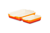 Auflaufformen 2er Set 'Orangerot' 25 & 32cm