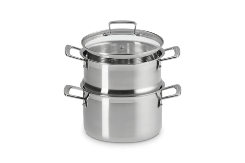Le Creuset Stielkasserolle &amp; Dampfkorb Ø20cm / 4L '3-lagig Classic'